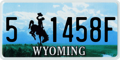WY license plate 51458F
