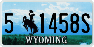 WY license plate 51458S