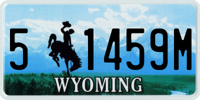 WY license plate 51459M