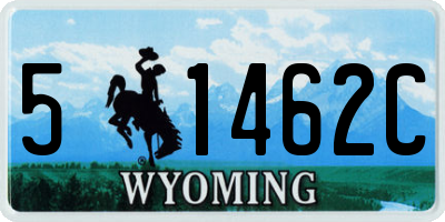 WY license plate 51462C