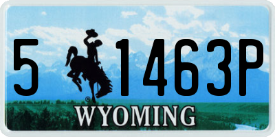 WY license plate 51463P