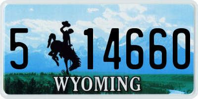 WY license plate 51466O