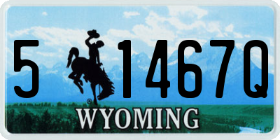 WY license plate 51467Q