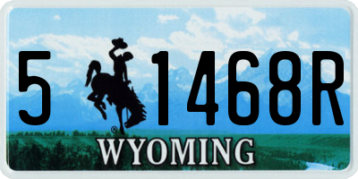 WY license plate 51468R