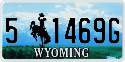 WY license plate 51469G