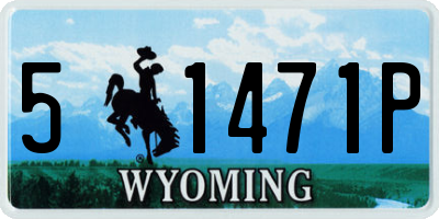 WY license plate 51471P