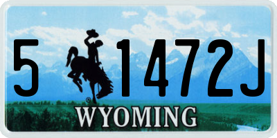 WY license plate 51472J