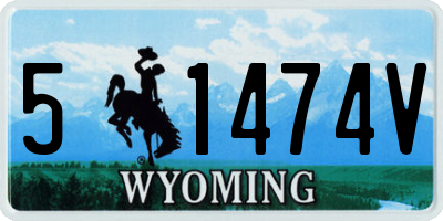 WY license plate 51474V