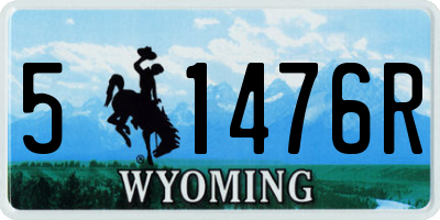 WY license plate 51476R