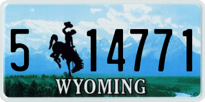 WY license plate 514771