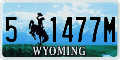 WY license plate 51477M