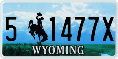 WY license plate 51477X
