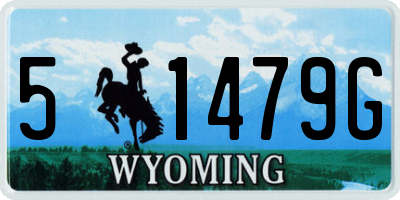 WY license plate 51479G