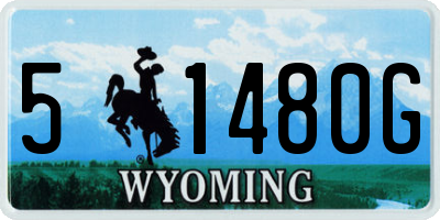 WY license plate 51480G