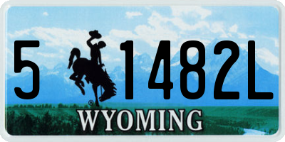 WY license plate 51482L