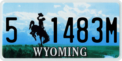 WY license plate 51483M