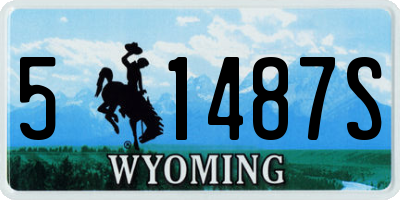WY license plate 51487S