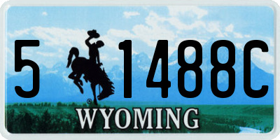 WY license plate 51488C