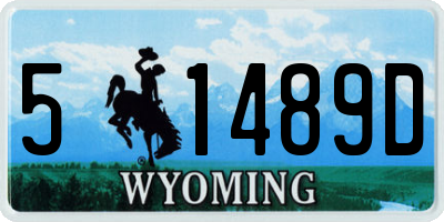 WY license plate 51489D