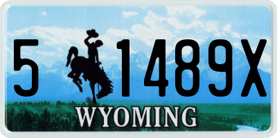 WY license plate 51489X