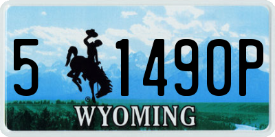 WY license plate 51490P