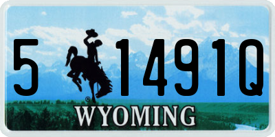 WY license plate 51491Q