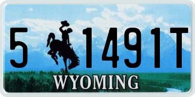 WY license plate 51491T