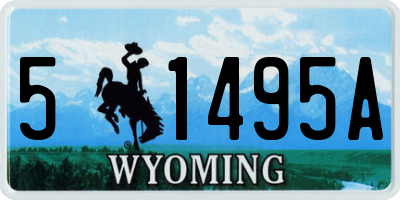 WY license plate 51495A