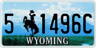 WY license plate 51496C