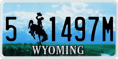 WY license plate 51497M