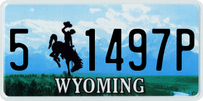 WY license plate 51497P