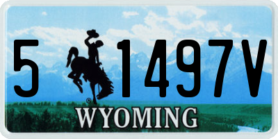 WY license plate 51497V