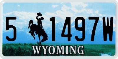 WY license plate 51497W
