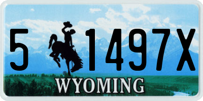 WY license plate 51497X