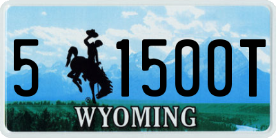 WY license plate 51500T