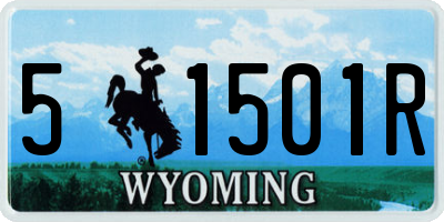 WY license plate 51501R