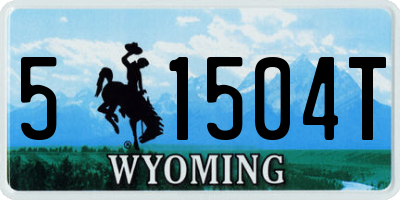 WY license plate 51504T