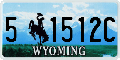 WY license plate 51512C