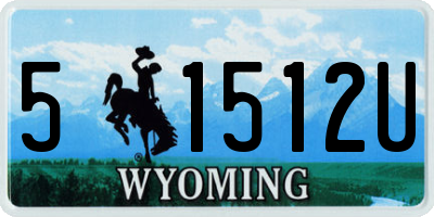 WY license plate 51512U