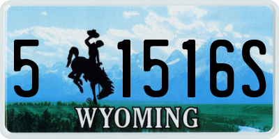 WY license plate 51516S