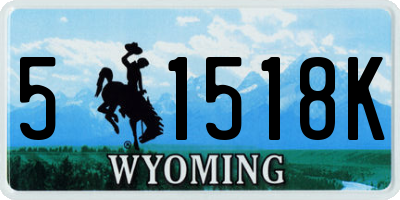 WY license plate 51518K