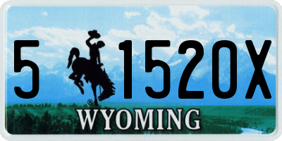 WY license plate 51520X