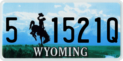 WY license plate 51521Q