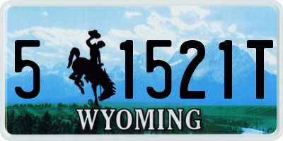 WY license plate 51521T