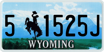 WY license plate 51525J