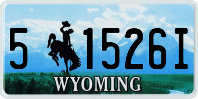 WY license plate 51526I
