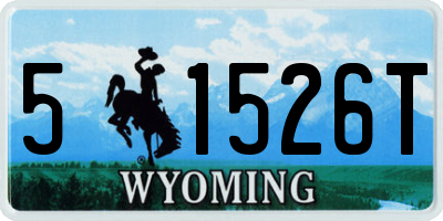 WY license plate 51526T