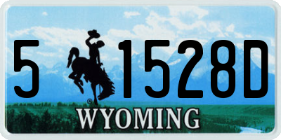 WY license plate 51528D