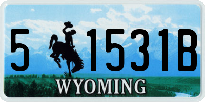 WY license plate 51531B
