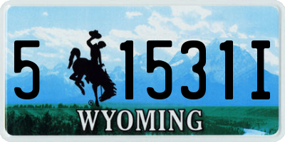 WY license plate 51531I